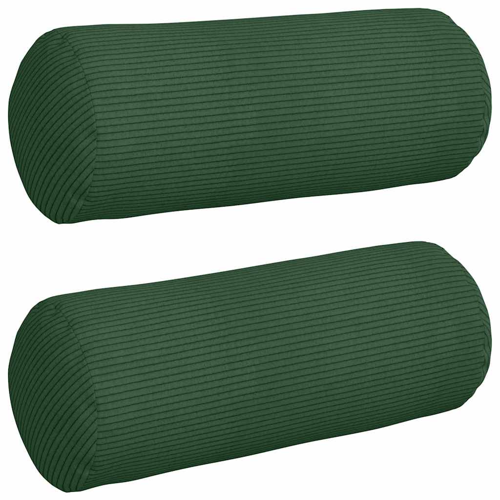 Bolsterkissen 2 pcs Hellgrau Ø 15 x 40 cm Cordstoff
