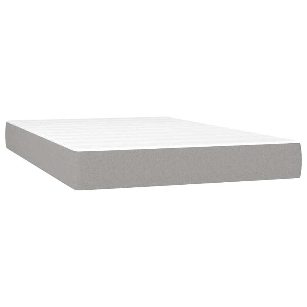 Taschenfederkernmatratze Mittel Hellgrau 80x200x20 cm Stoff