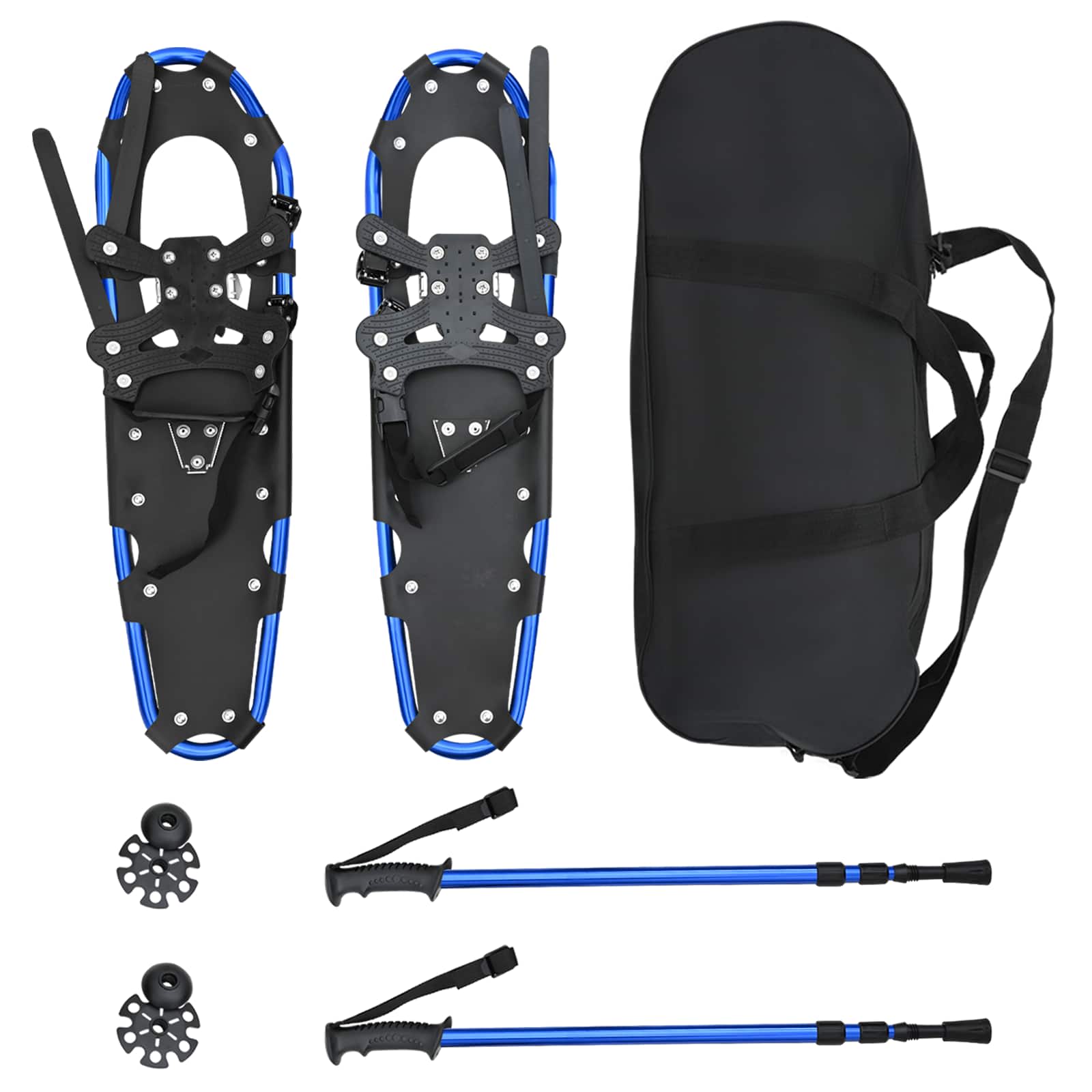 3 in 1 Schneeschuhe Silber und Schwarz 53,5 x 21 cm