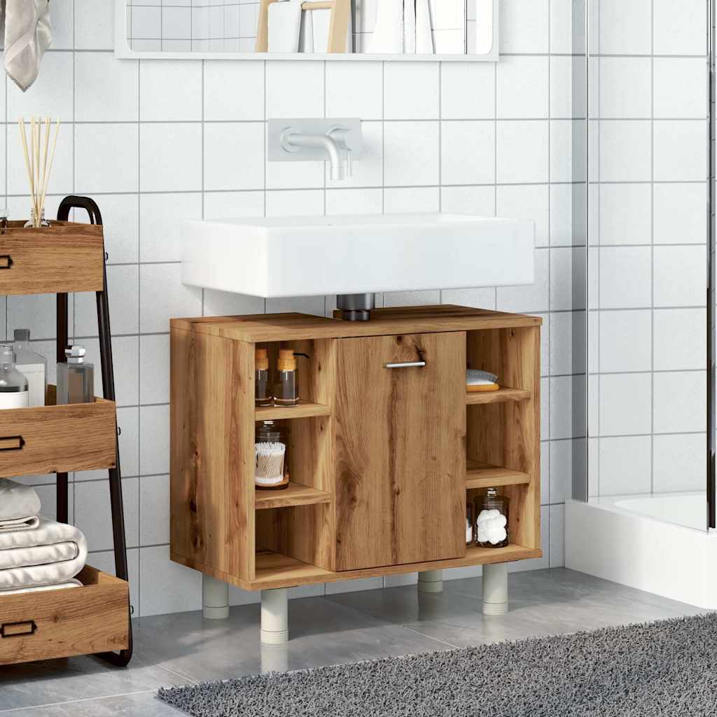 Badezimmerschrank Weiß 60x32x53,5 cm Holzwerkstoff