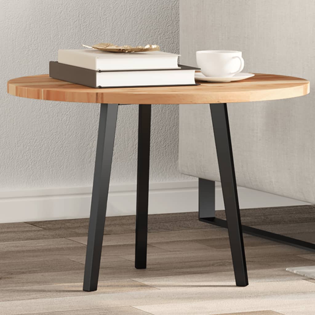 Tischplatte Rund Ø40x2 cm Massivholz Akazie