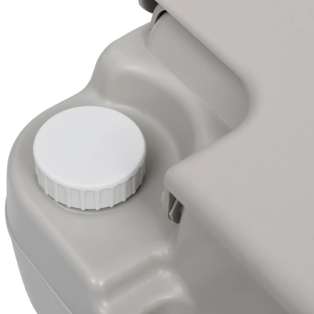 Camping-Toilette Grau und Weiß 41,5 x 36,5 x 30 cm Polyethylen
