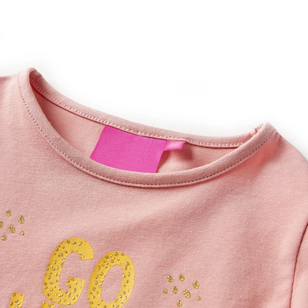Kinder-Langarmshirt Hellrosa 128