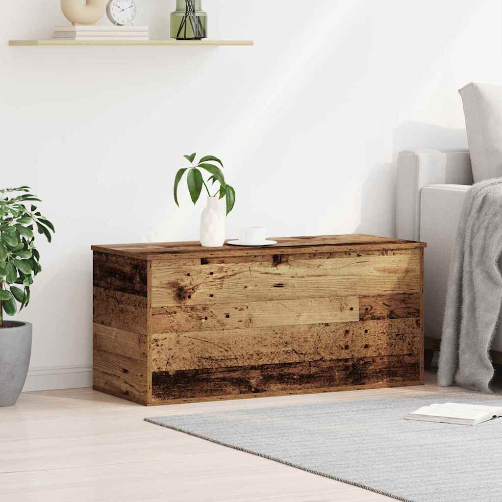 Aufbewahrungstruhe Weiß 84x42x46 cm Holzwerkstoff
