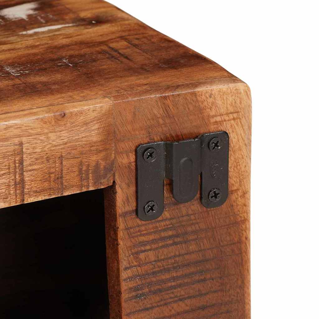 Weinregal mit Speicher Braun 44 x 30 x 35 cm Massivholz Mango