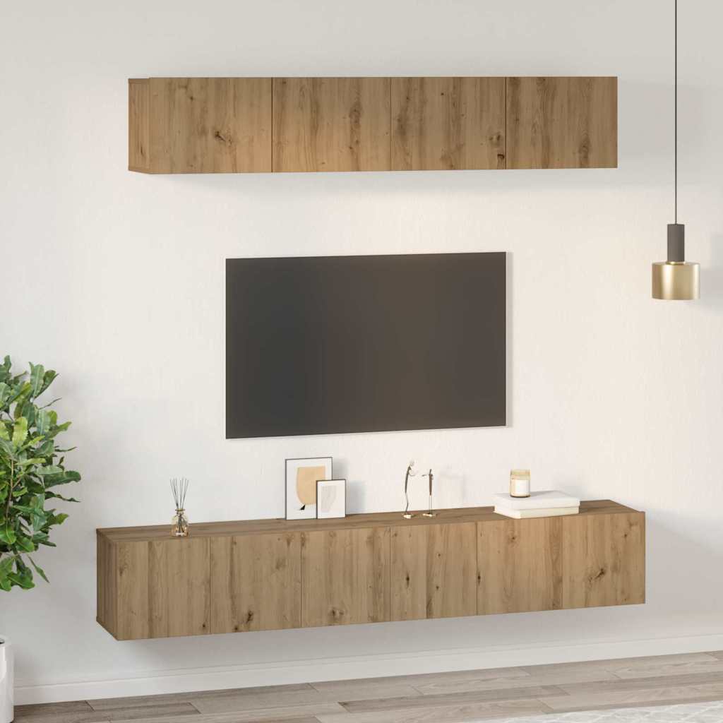 5-tlg. TV-Schrank-Set Weiß Holzwerkstoff