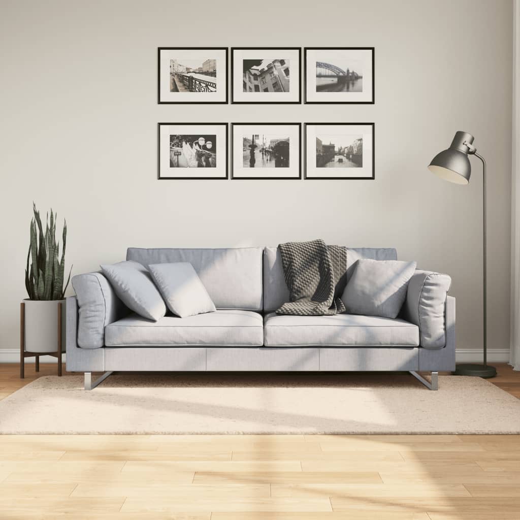 Teppich HUARTE Kurzflor Weich und Waschbar Anthrazit 60x110 cm