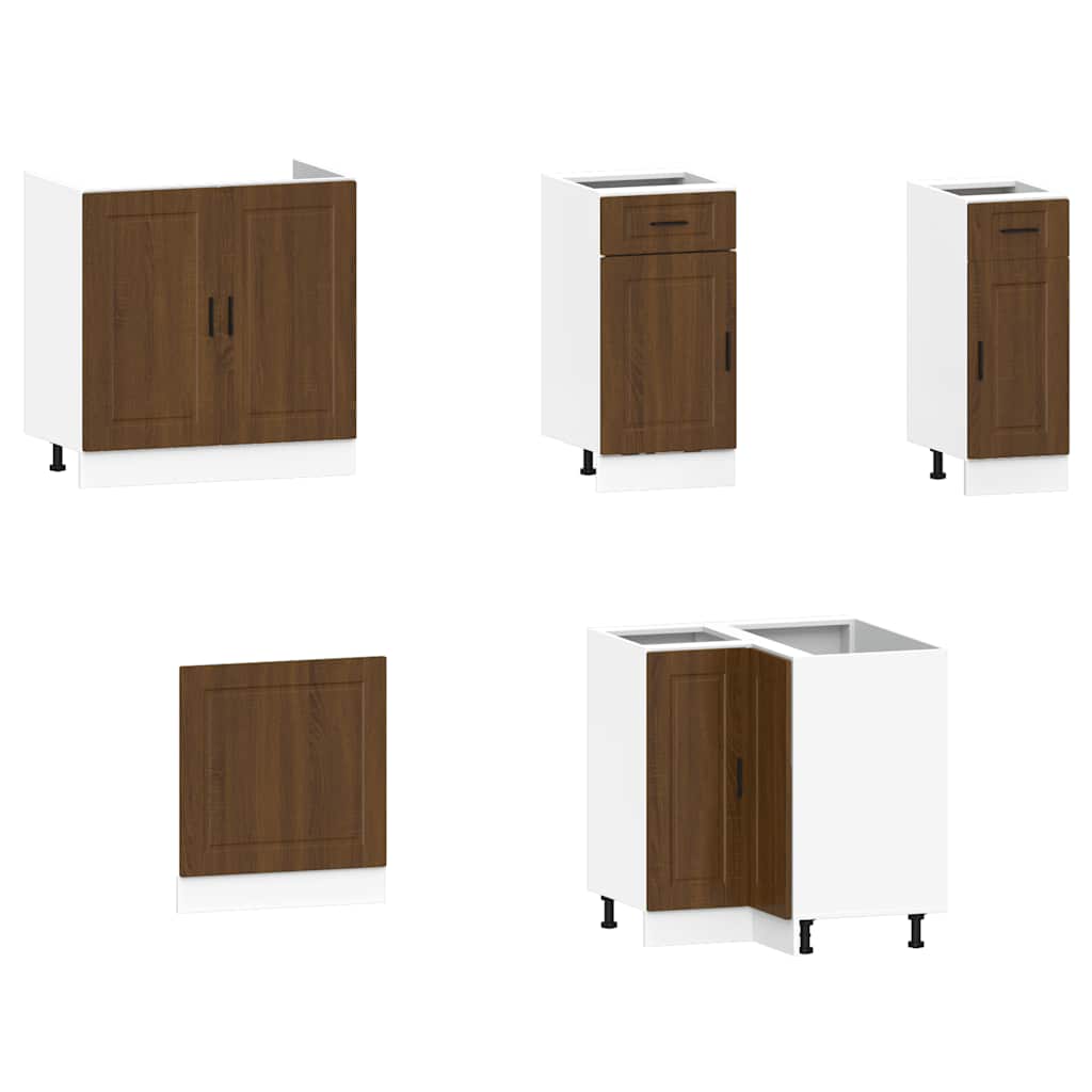 11-tlg. Küchenschrank-Set Porto Weiß Holzwerkstoff
