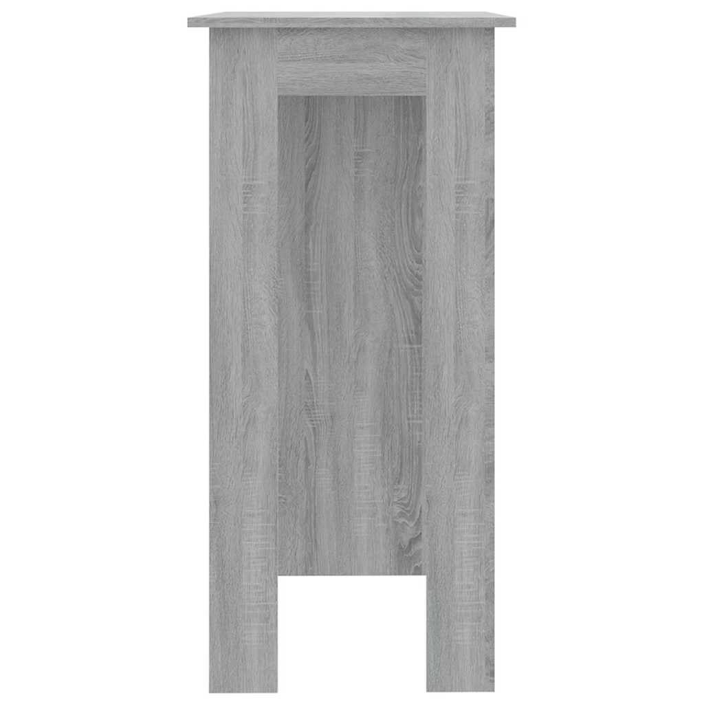 Bartisch mit Regal Weiß 102x50x103,5 cm Holzwerkstoff