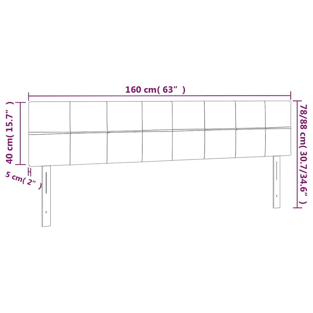 Kopfteil Hellgrau 80x5x118/128 cm Samt