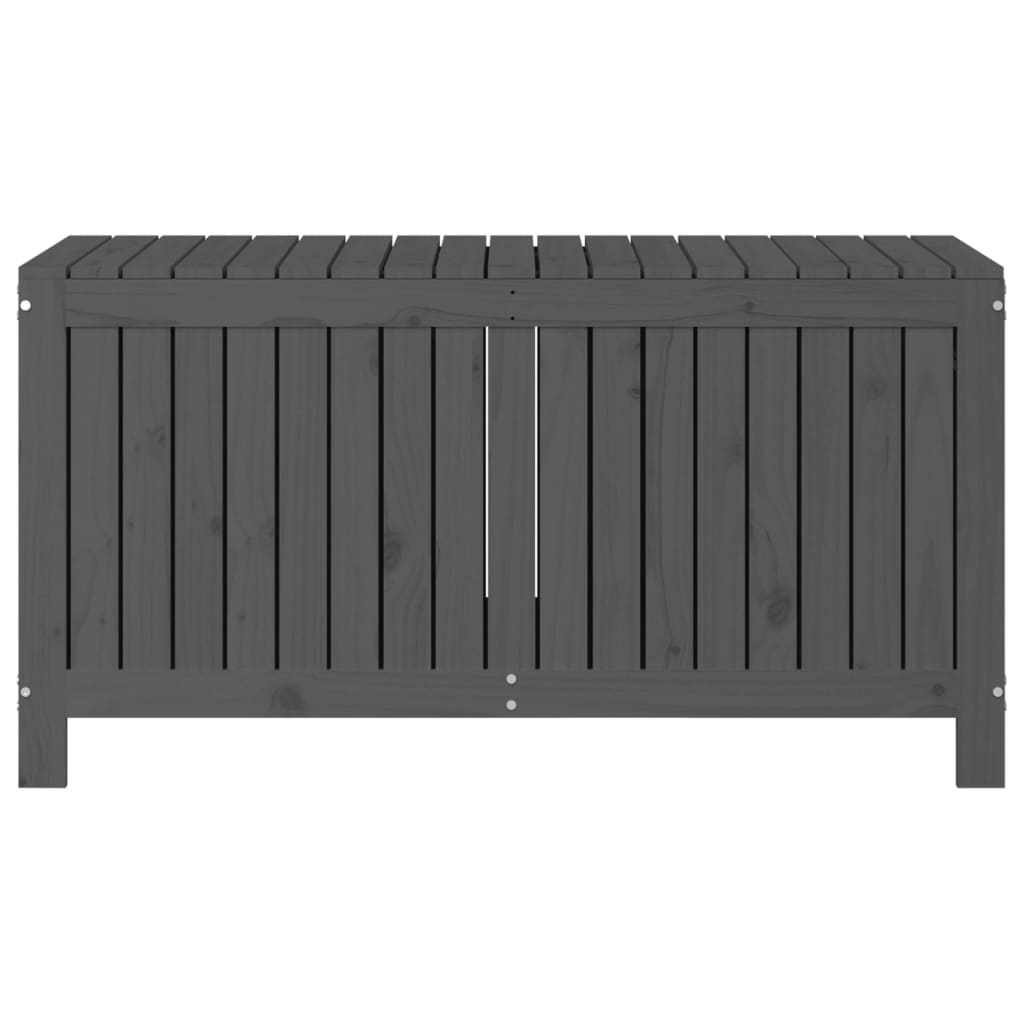 Gartentruhe Grau 76x42,5x54 cm Massivholz Kiefer