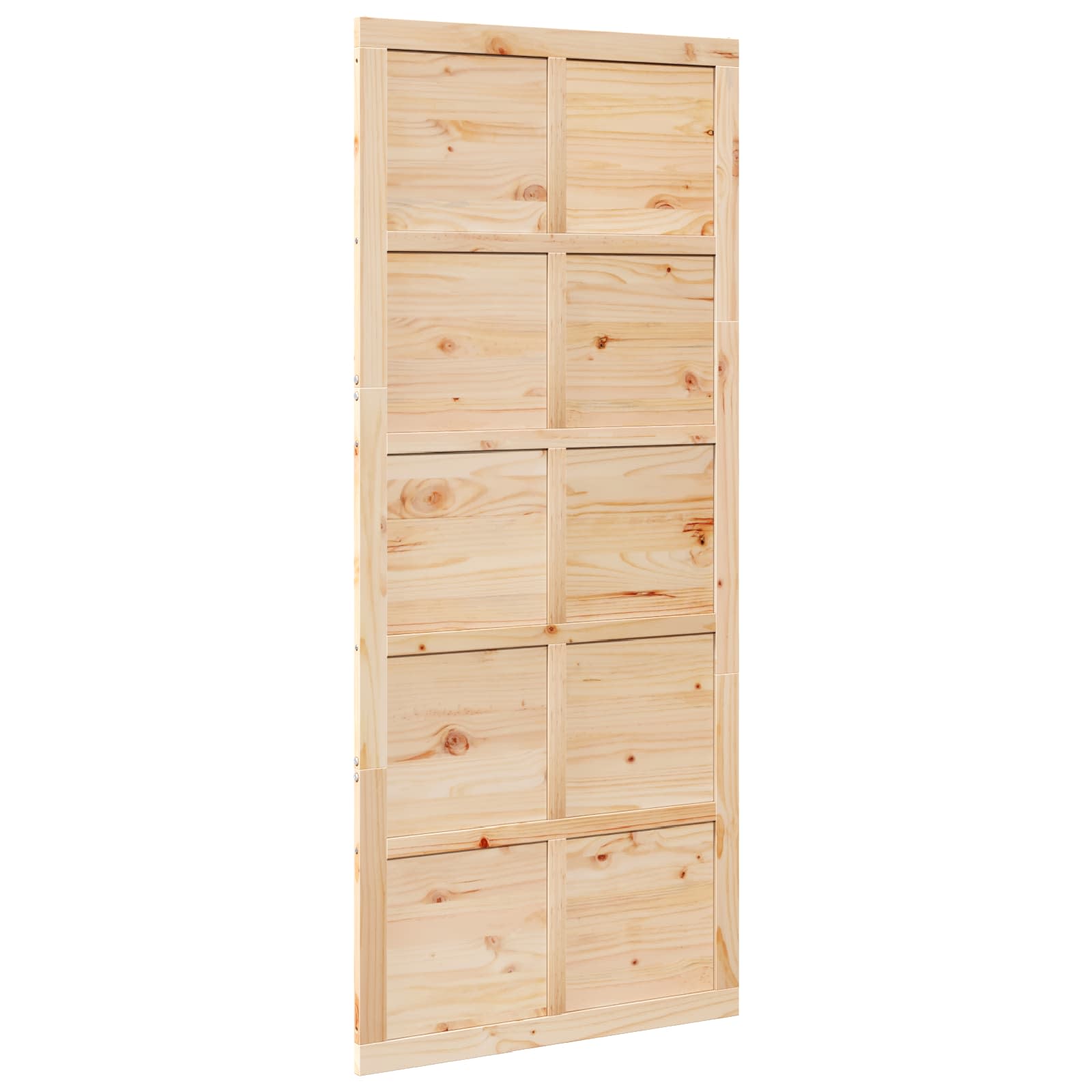 Scheunentür Natur 100 x 2,5 x 208 cm Massives Kiefernholz