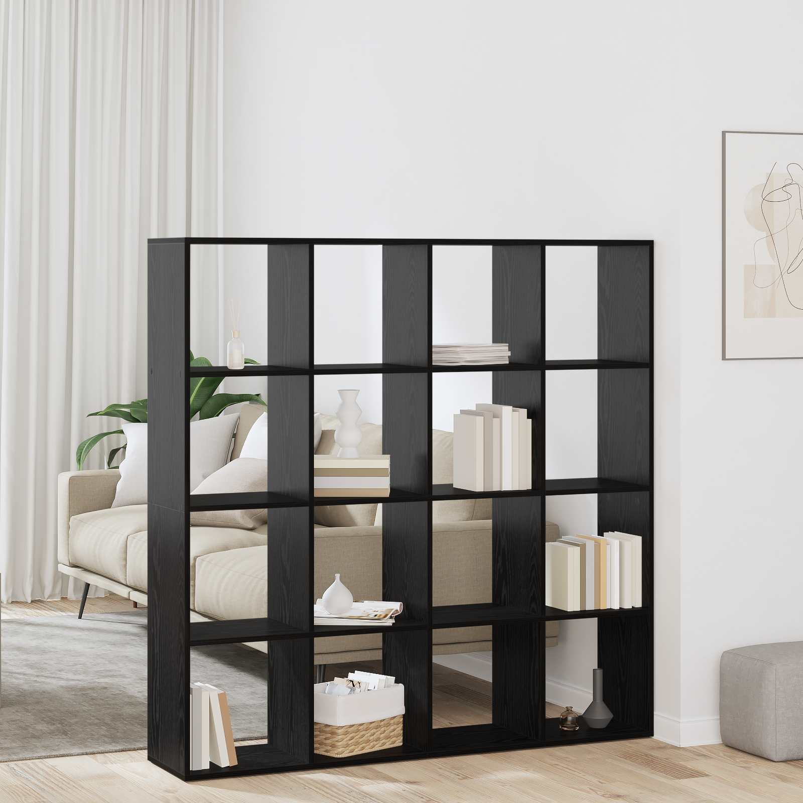 Bücherregal Weiß 137,5x29x137,5 cm Holzwerkstoff