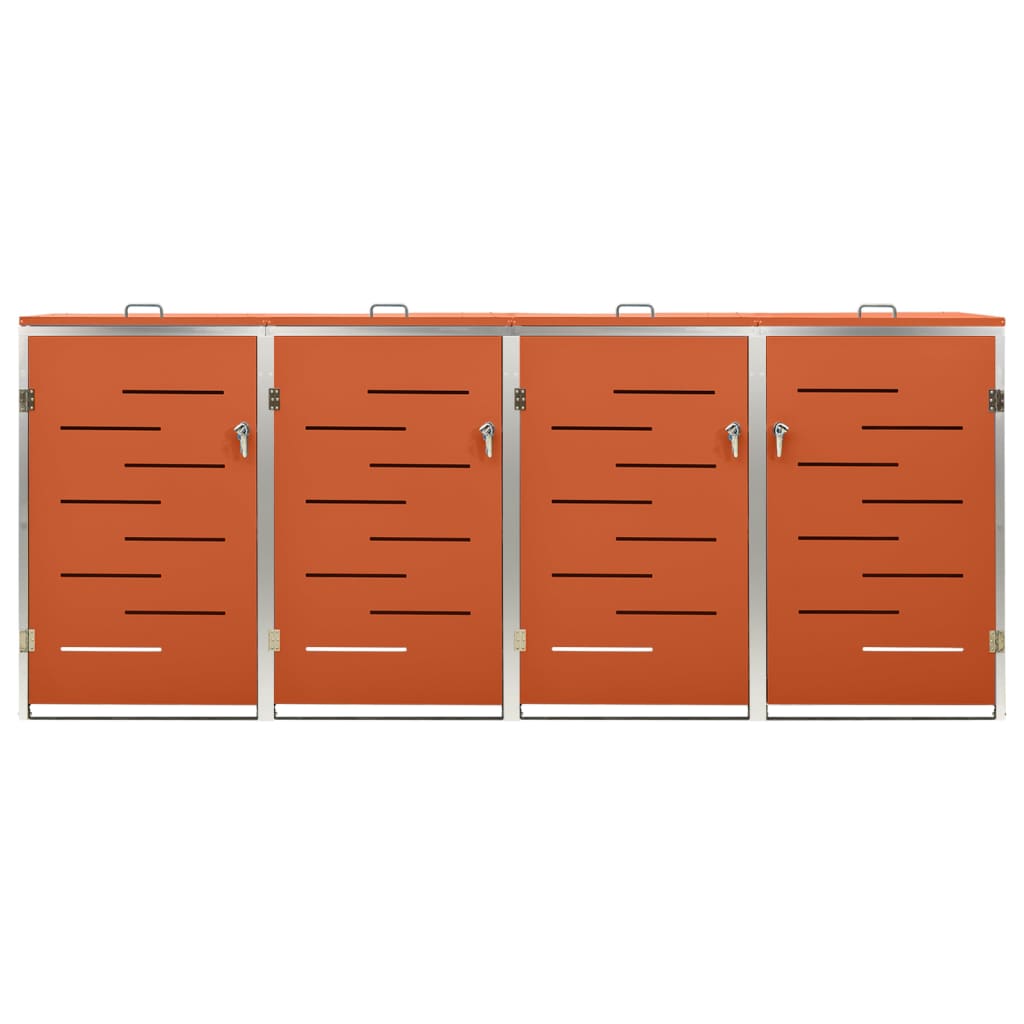 Mülltonnenbox für 3 Tonnen 207x77,5x112,5 cm Edelstahl