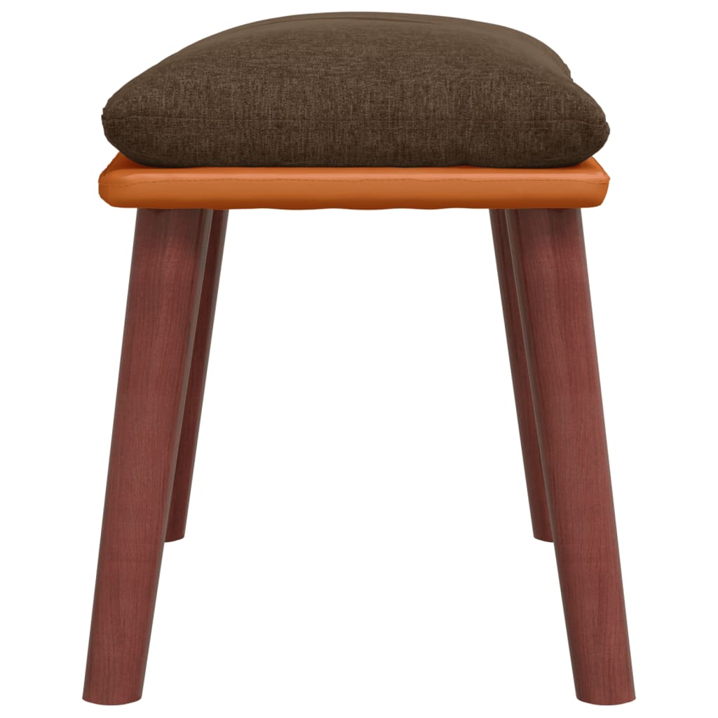 Fußhocker Hellgrau 45x29,5x35 cm Stoff und Kunstleder