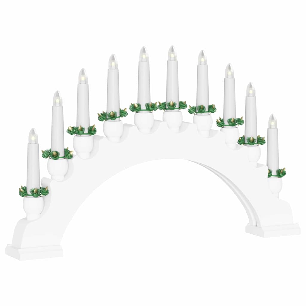 Weihnachtskerzenbogen mit 10 LED Kerzen Braun 47 x 5 x 29 cm