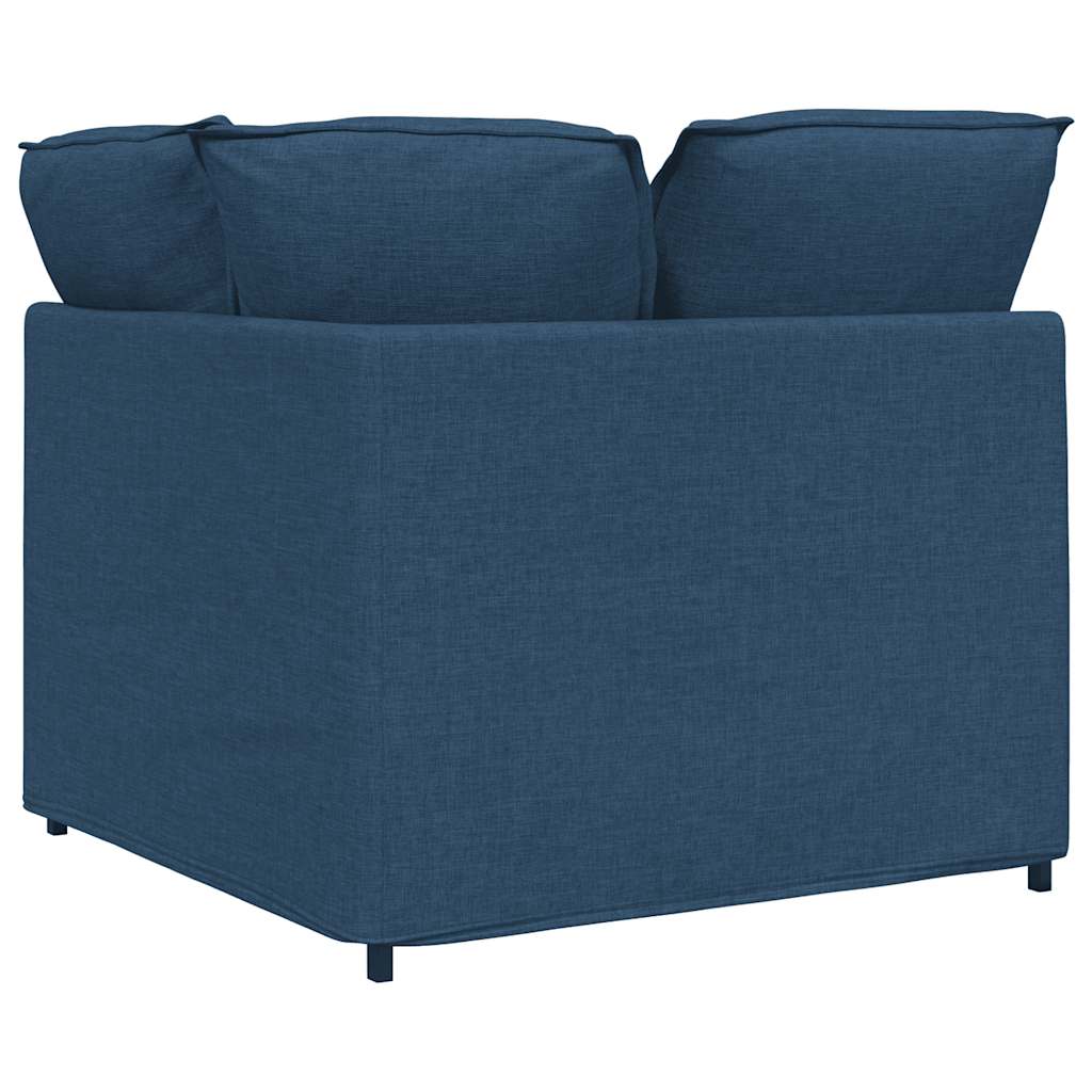Modulares Sofa Endmodul mit Armlehne Kissen Hellgrau 100 cm