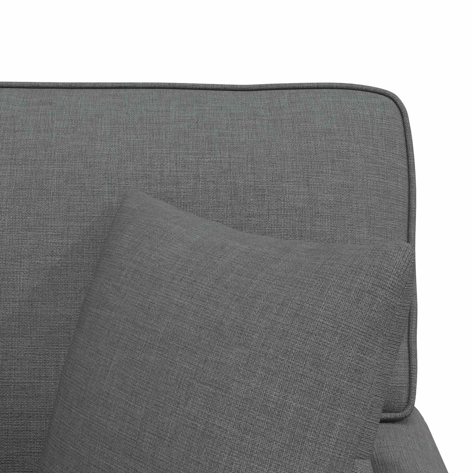 Chaise Lounge mit Rock mit Kissen 3 pcs Hellgrau Stoff