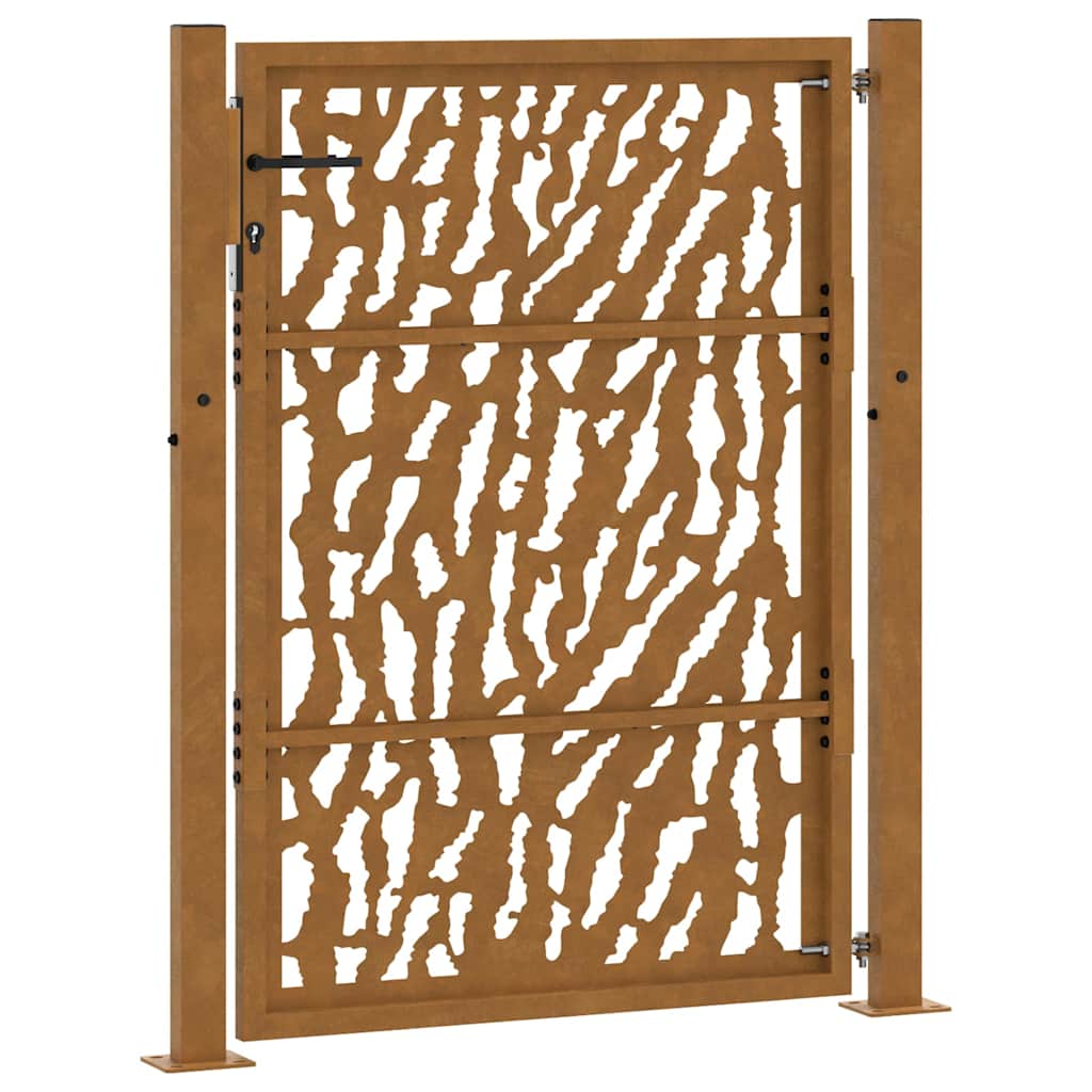 Gartentor Schwarz 100x100 cm Stahl Lichtdesign