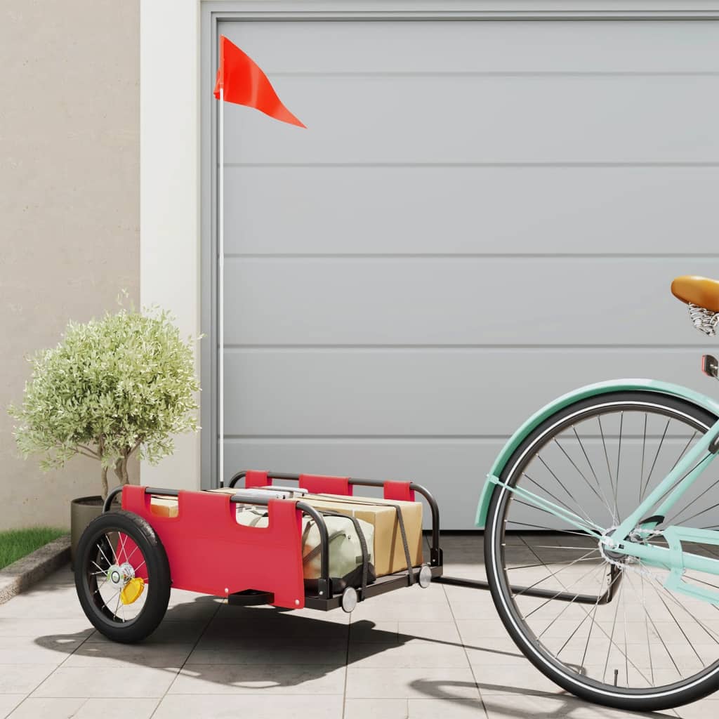 Fahrradanhänger Orange Oxford-Gewebe und Eisen