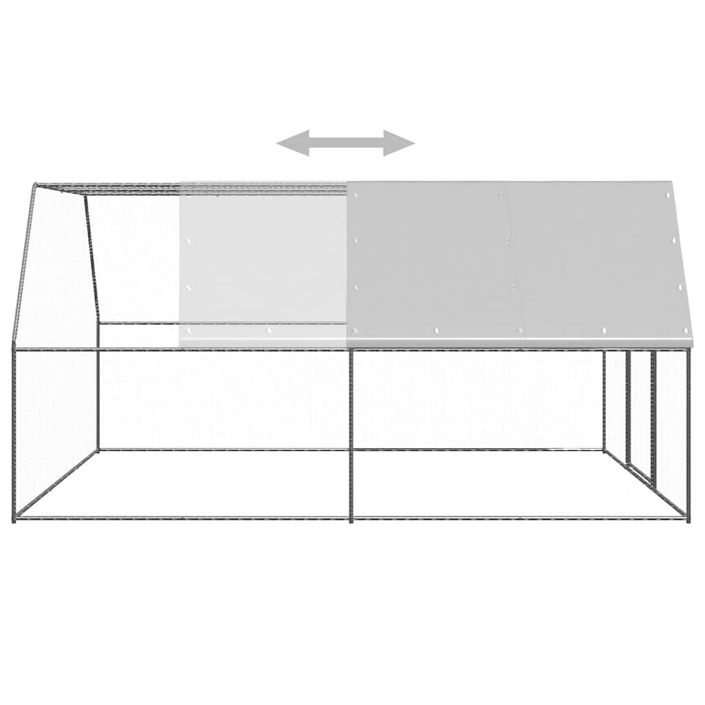 Outdoor-Hühnerkäfig 2x2x2 m Verzinkter Stahl
