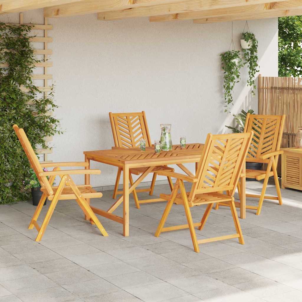Garten Essgruppe 3 Stk. Braun Massivholz Akazie