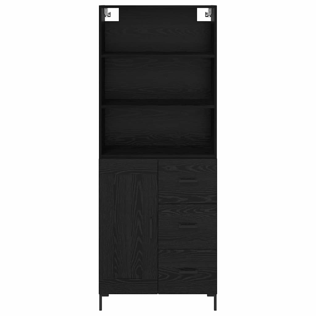 Highboard Hochglanz-Weiß 69,5x34x180 cm Holzwerkstoff