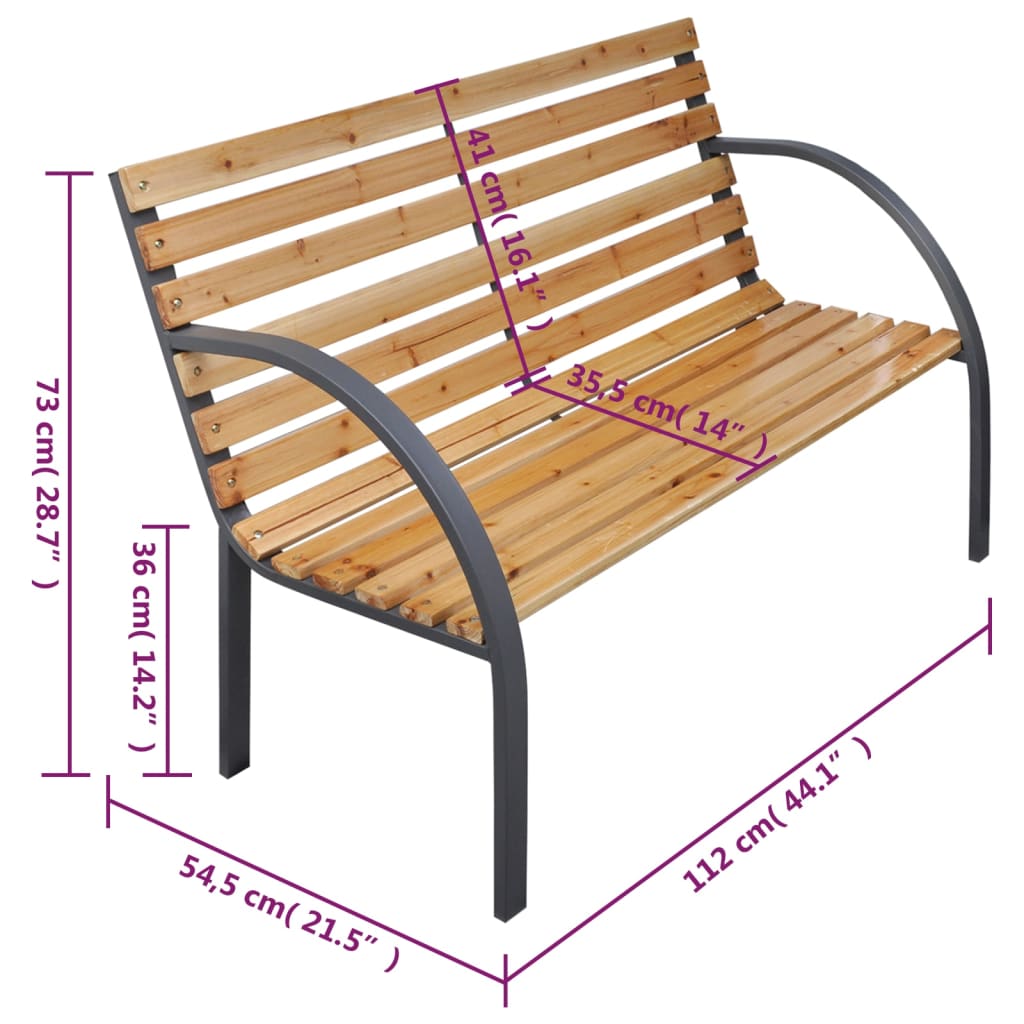 Doppel-Gartenbank 225 cm Massivholz Tanne
