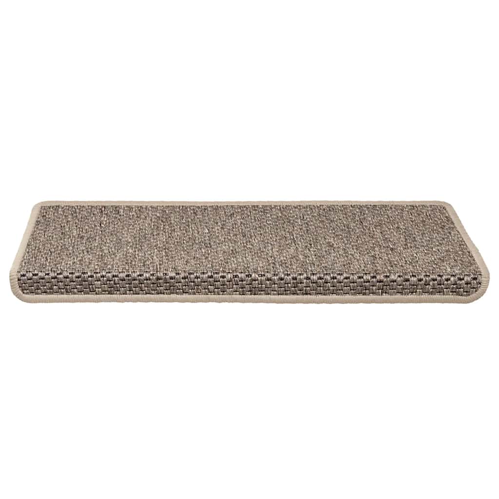 Treppenmatten Selbstklebend Sisal-Look 15 Stk. 65x21x4 Platina