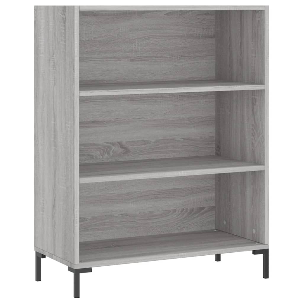 Bücherregal Betongrau 69,5x32,5x90 cm Holzwerkstoff