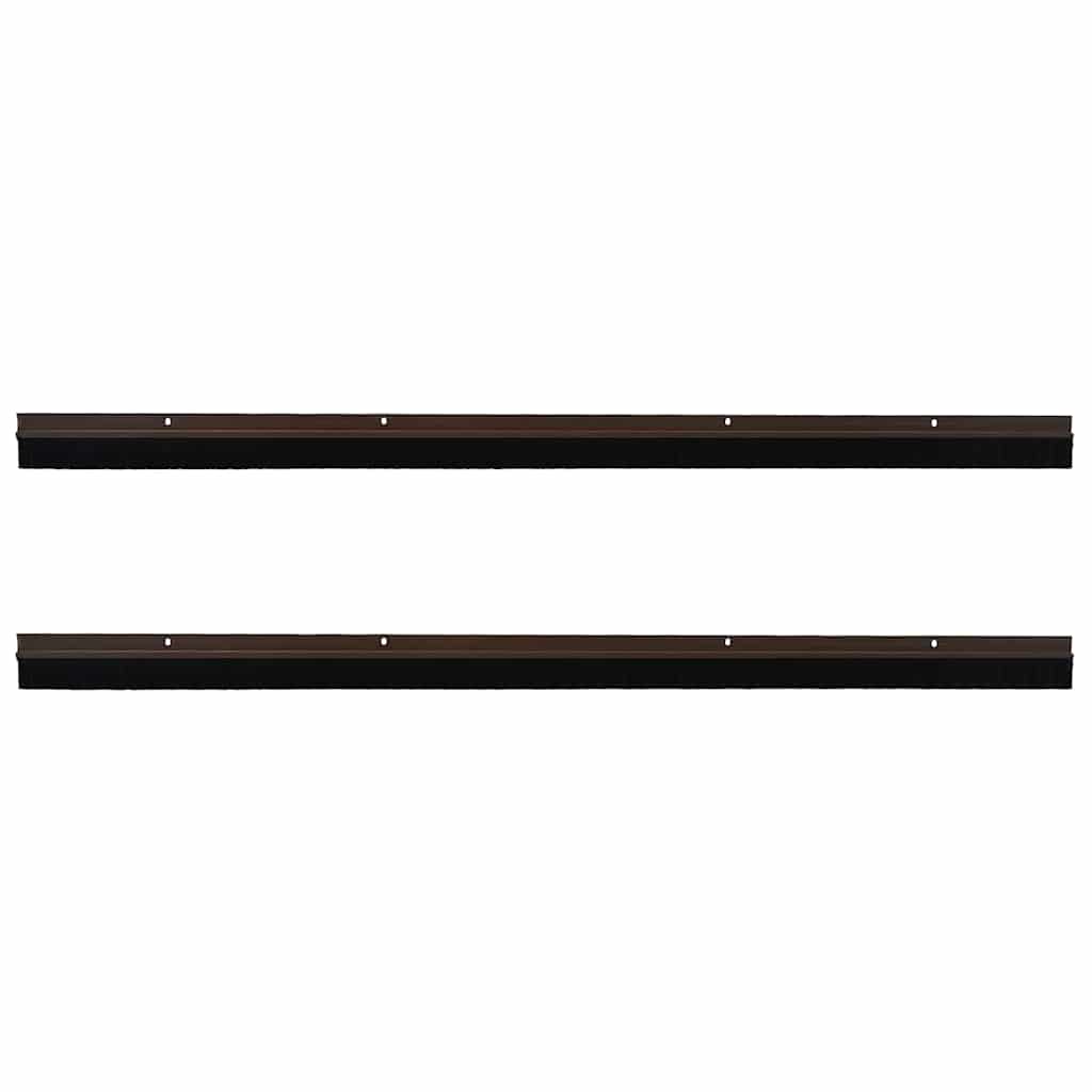 Aufsteck Türbürstendichtungen 2 pcs Braun 100 cm