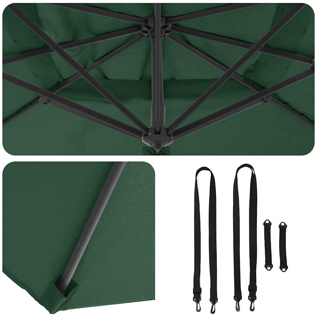 Roma Parasol Beige 286 x 284 x 265 cm Aluminium und Polyester