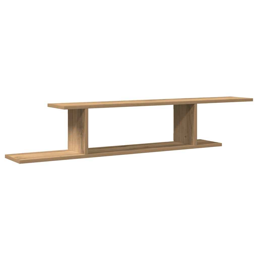 TV-Wandregal Weiß 125x18x23 cm Holzwerkstoff