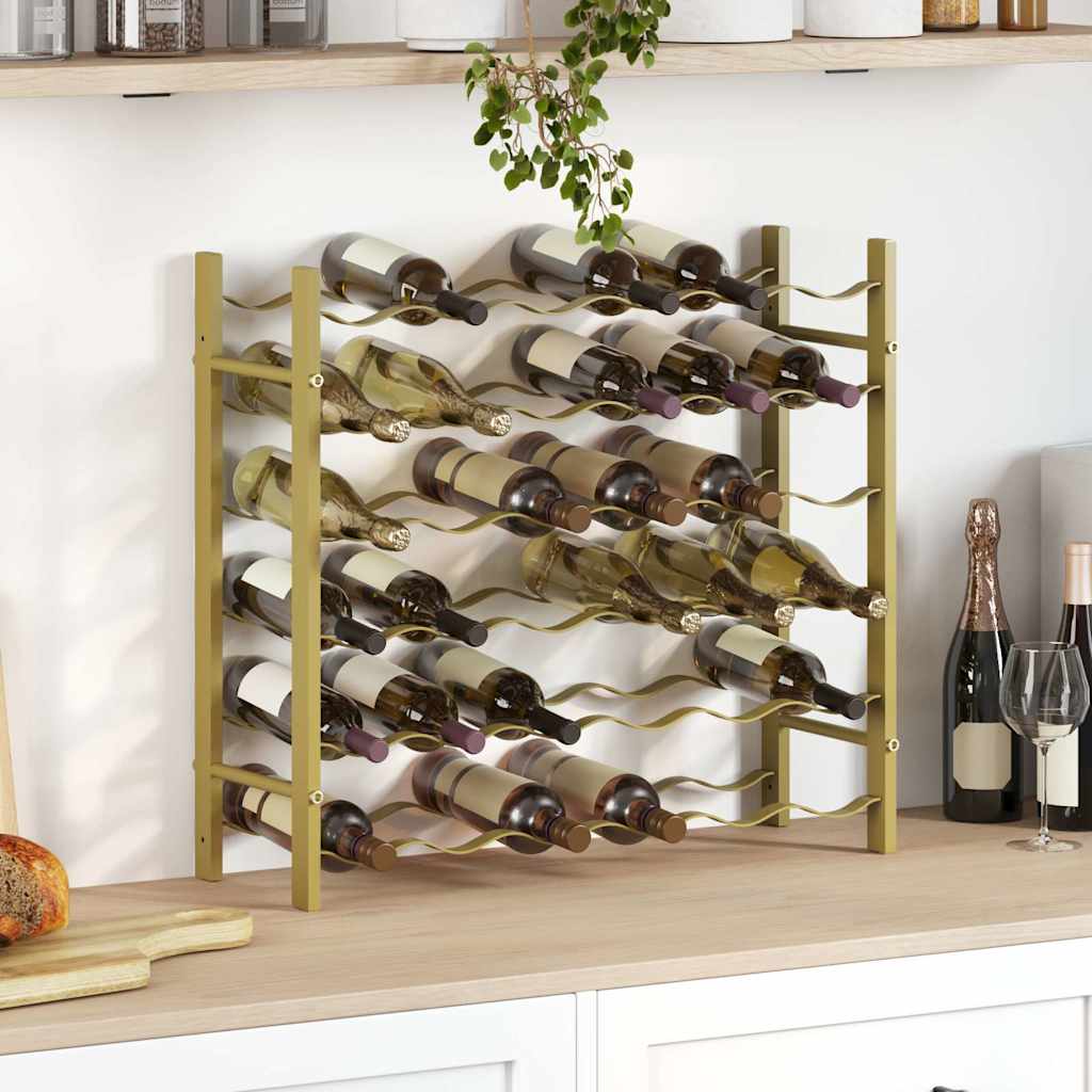 Weinregal für 48 Flaschen Schwarz Metall