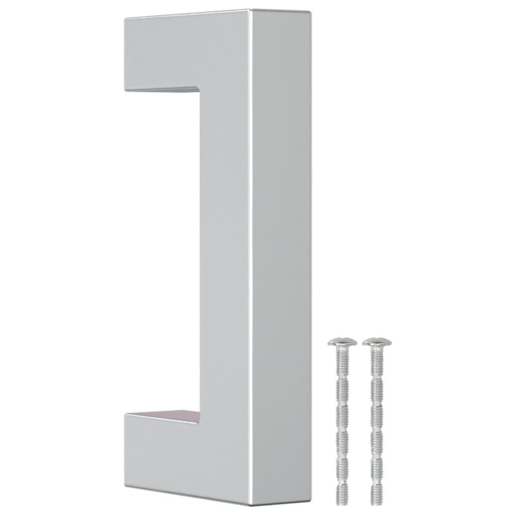 Möbelgriffe 10 Stk. Silbern 64 mm Edelstahl