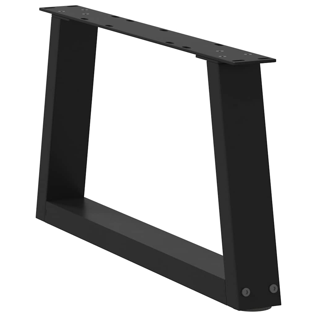 Couchtischbeine V-Form 2 Stück Schwarz 30x(30-31,3) cm Stahl