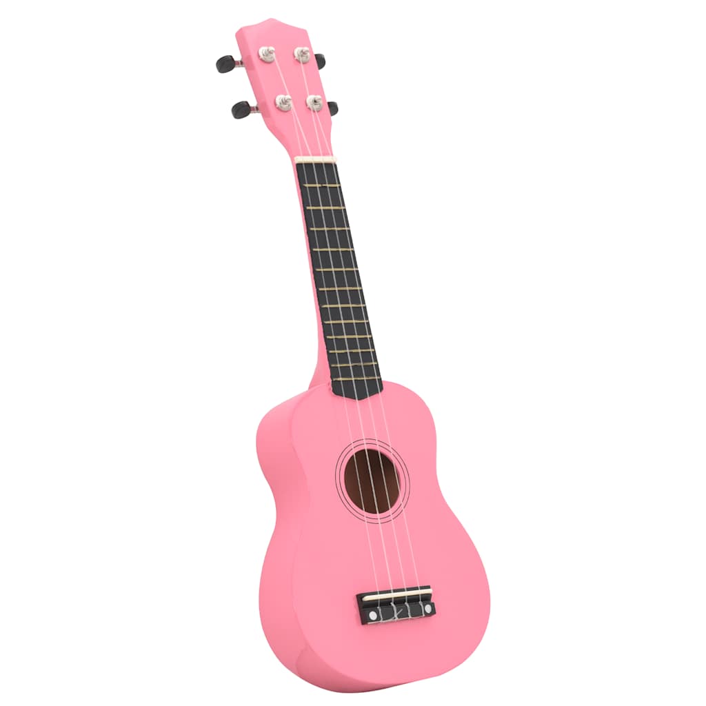 Sopran Ukulele Set für Kinder mit Tasche Dunkles Holz 21