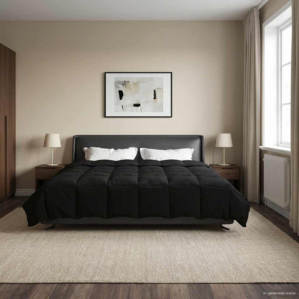 Ganzjahresbettdecke Anthrazit 135 x 200 cm Mikrofaser