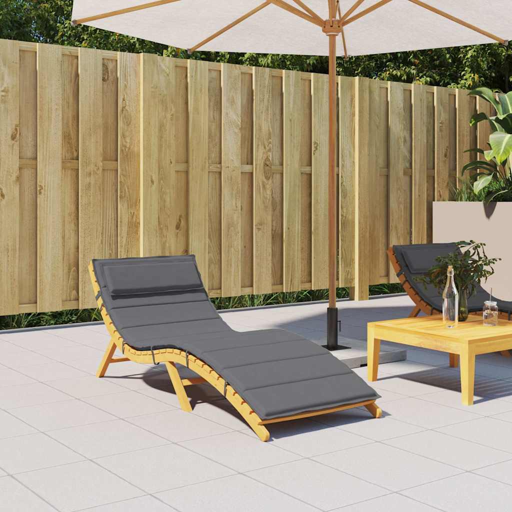 Sonnenliegen-Auflage Grau 180x60x4 cm Oxford-Gewebe