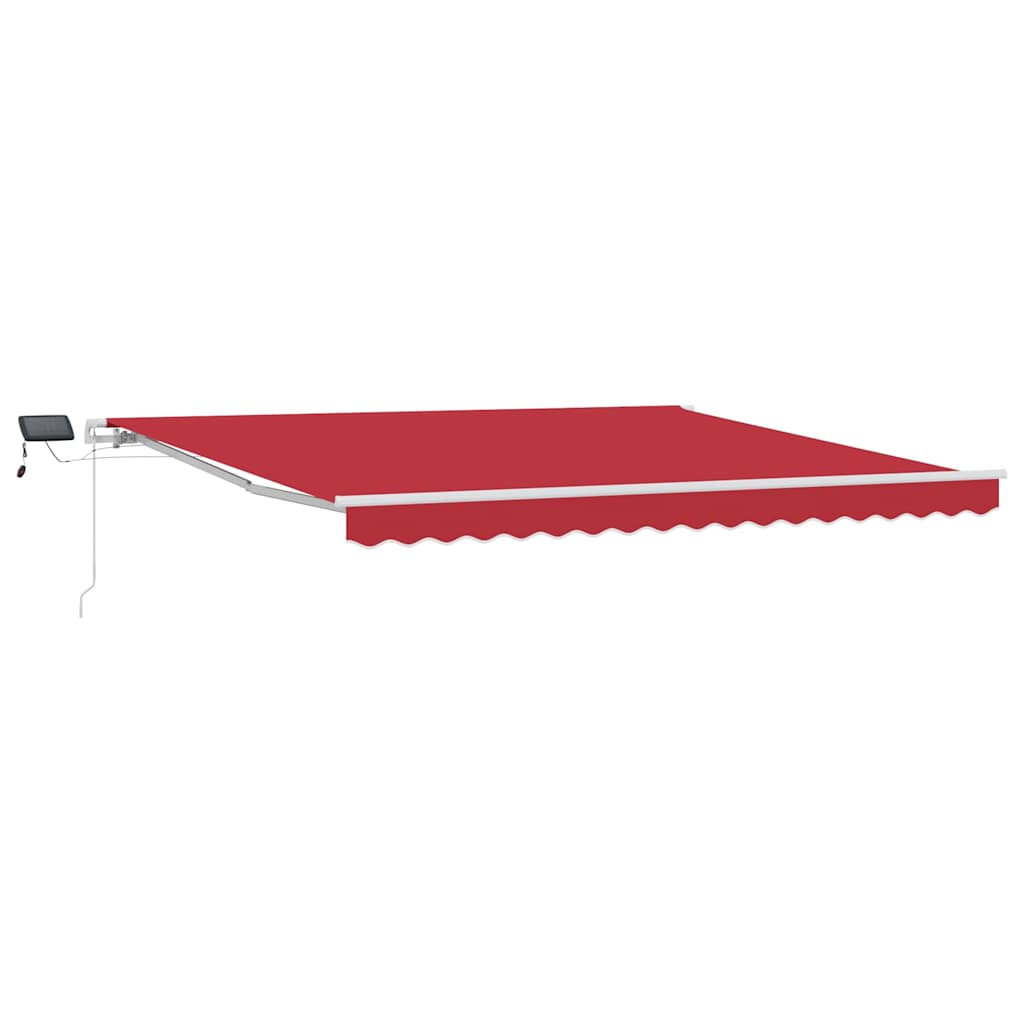 Markise Manuell Einziehbar mit LED 300x250 cm Blau und Weiß