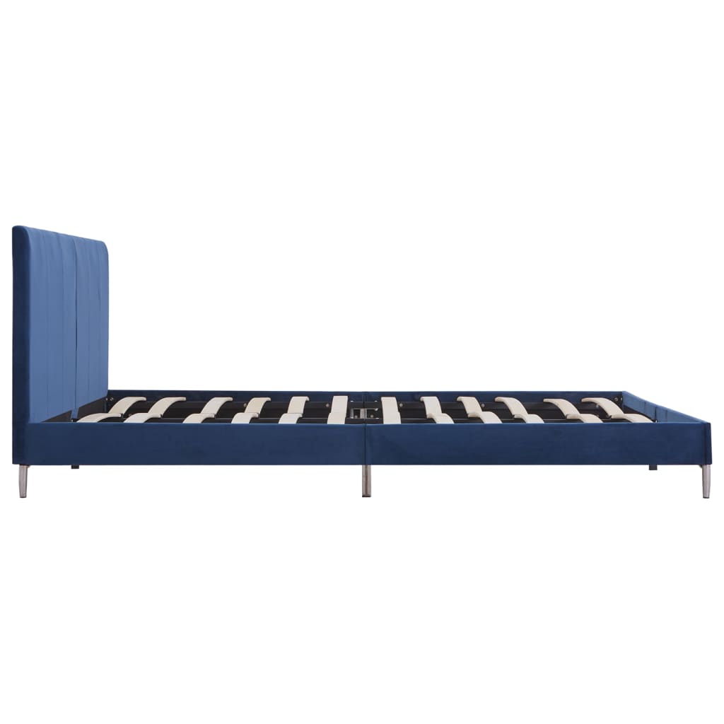Bettgestell Blau Stoff 160 x 200 cm