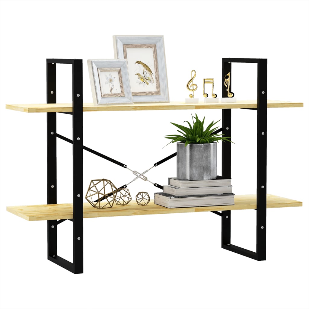 Bücherregal 2 Fächer Weiß 100x30x70 cm Holzwerkstoff