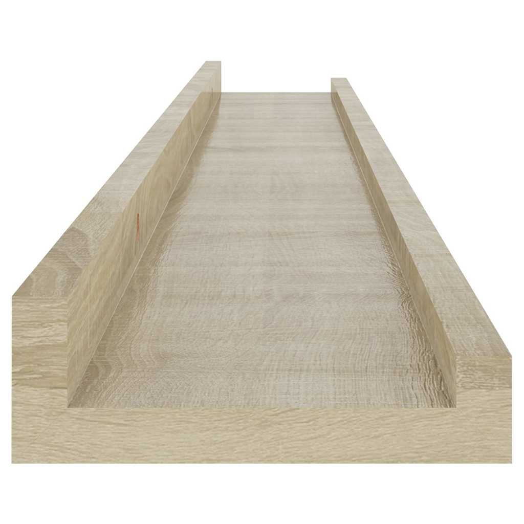 Wandregale 2 Stk. Hochglanz-Weiß 40x9x3 cm