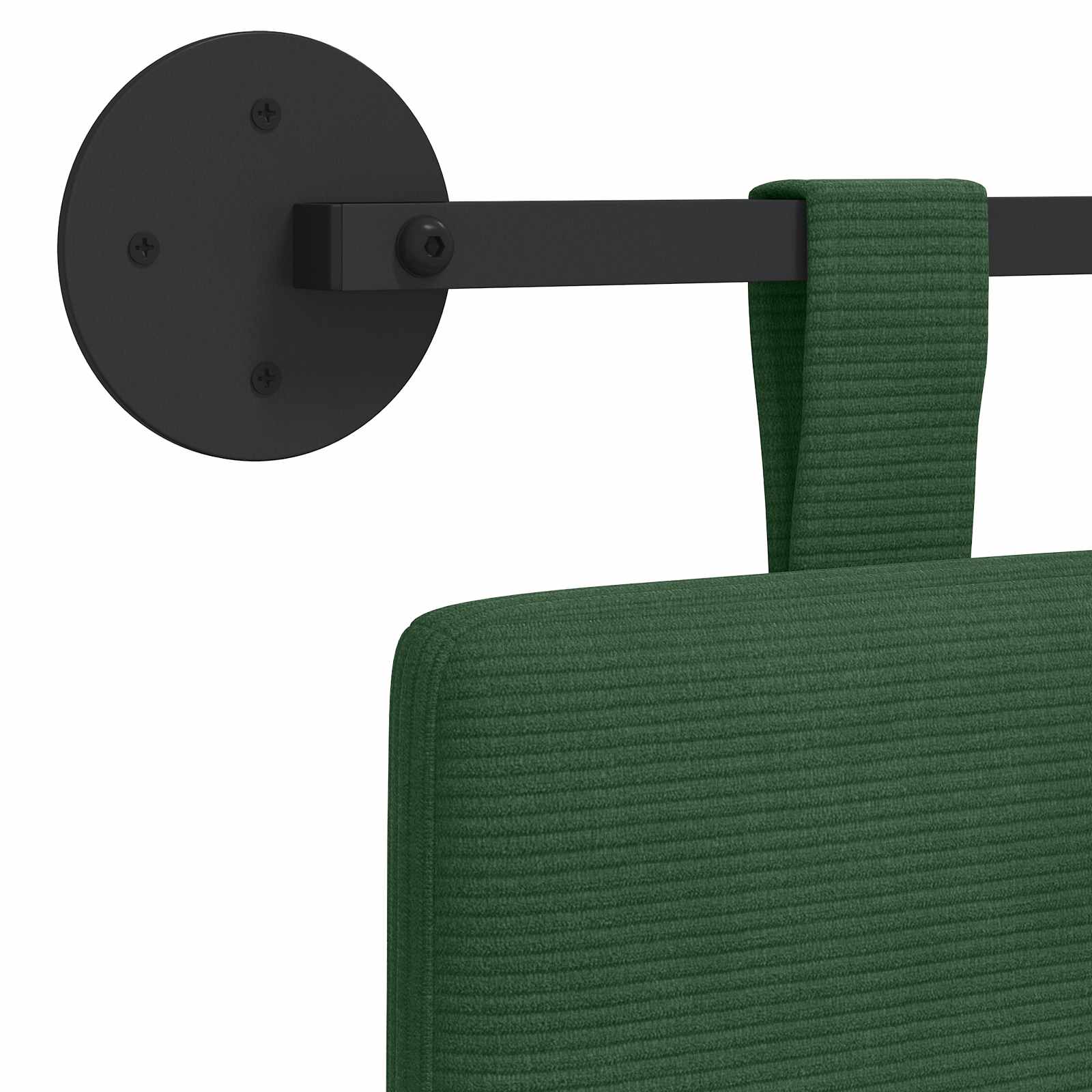 Hängendes Kopfteil Mit LED Licht Hellgrau Cordstoff