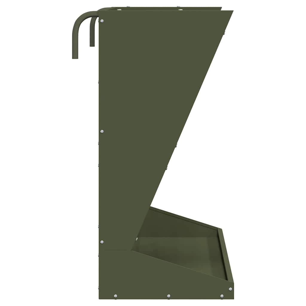 Heu Futterspender Schwarz 71 x 33 x 70 cm Kaltgewalzter Stahl