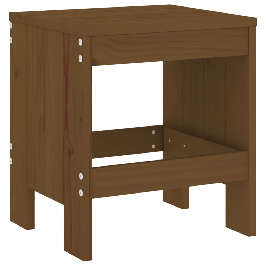 Gartenhocker 2 Stk. Weiß 40x36x45 cm Massivholz Kiefer