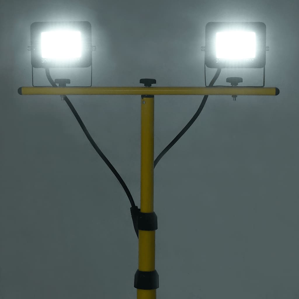 LED-Fluter mit Stativ 2x10 W Warmweiß