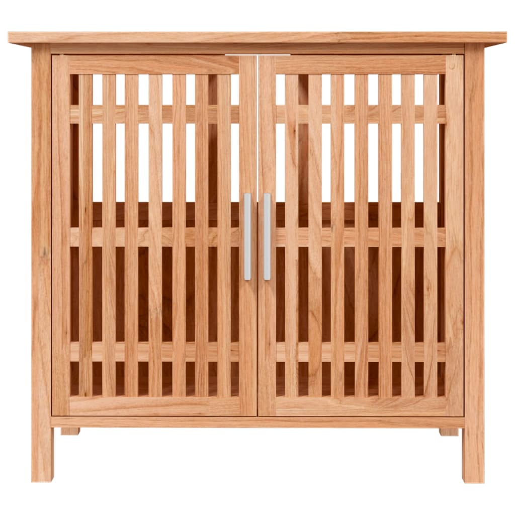 Badschrank 42x29x82 cm Massivholz Nussbaum