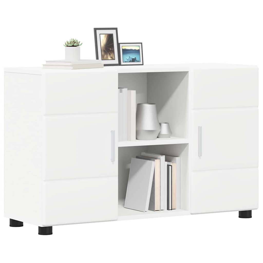 Highboard mit Regal FLORIN Weiß 60 x 35 x 182 cm Holzwerkstoff