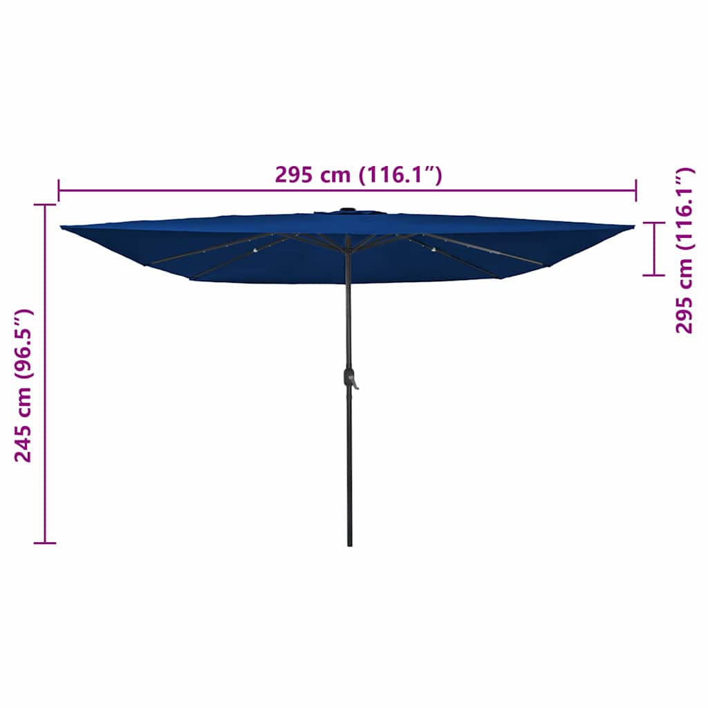 Garten-Sonnenschirm Sand 295 x 295 x 245 cm Polyester und Stahl